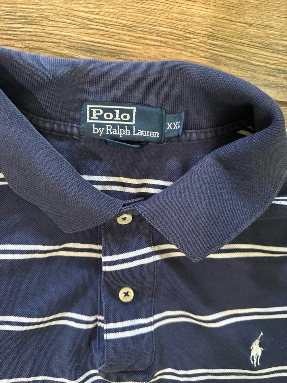 Polo Ralph Lauren 2XL  Striped Short Sleeve Polo Cotton Shirt Stretch